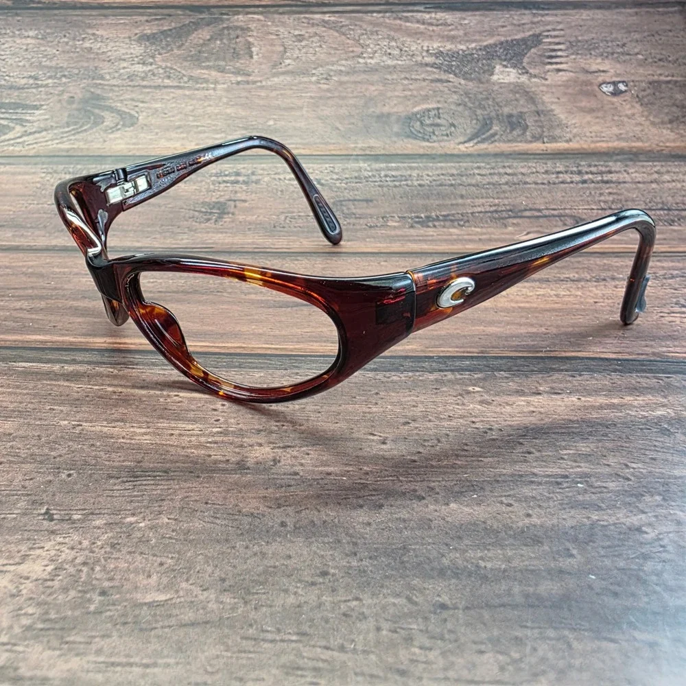 Costa Del Mar MP2-10 Tortoise Shell Eyeglass Frames Brown Wrap Made in Japan